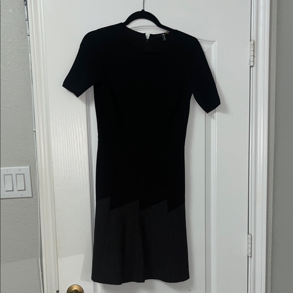 Black Short Sleeve Knit Dress